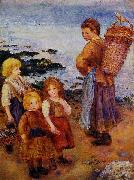 Pierre-Auguste Renoir Les pecheuses de moulesa Berneval oil painting on canvas